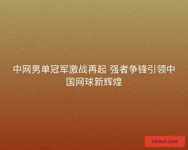 中网男单冠军激战再起 强者争锋引领中国网球新辉煌